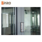 أبواب قابلة للطي من الألومنيوم العازل للحرارة حسب الطلب اللون 2.0 مللي متر إطار باب ثنائي أبواب خارجية قابلة للطي من الألومنيوم قابلة للطي