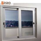 نوافذ ألمنيوم منزلقة موفرة للطاقة مع نافذة زجاجية عاكسة علوية نافذة منزلقة من الألومنيوم