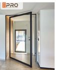 أبواب محورية داخلية مصنوعة حسب الطلب من الألومنيوم لفواصل الغرفة ISO9001 باب محوري مفصلي باب زجاجي باب أمامي