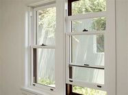 مسحوق أبيض طلاء الألومنيوم وشاح النوافذ متانة قوية وسلامة النوافذ ثلاثية الزجاج المعلقة