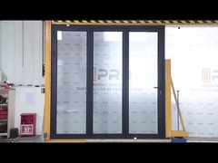 زجاج الألومنيوم الفناء الخارجي الأبواب المزدوجة الزجاج المزدوج