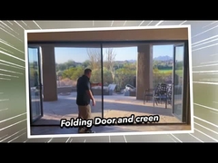 2 ملم الألومنيوم مزدوج الزجاجات الممتازة المقاومة للطقس الأبواب الزجاجية المنزلية 2.1m ارتفاع