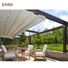 مطعم عريشة سقف قابلة للطي PVC مع مظلة قابلة للسحب