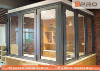 الألومنيوم الإطار Bifold زجاج النوافذ اللون اختياري للمطبخ وبار قابلة للطي نافذة عمودية قابلة للطي انزلاق