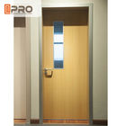 MDF مادة حديثة للأبواب الداخلية لون خشبي مع مقابض وقفل
