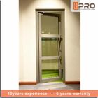 أبواب انزلاقية زجاجية حديثة للحمام من الألومنيوم للمنزل السكني باب مزدوج من الألومنيوم بمفصلات باب غير قابل للصدأ