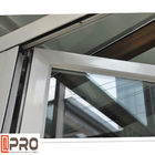 6063-T5 نوافذ الألمنيوم ذات النوافذ الجانبية مع زجاج مزدوج مخصص بنوافذ ثنائية الطي من الألومنيوم